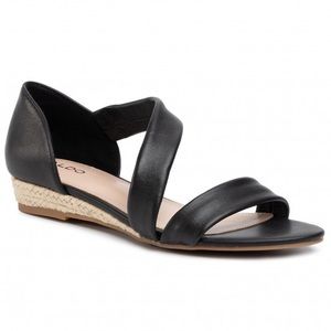 ALDO Moewen Sandal Espadrille in Black Size 8